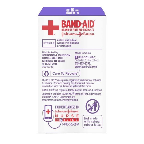 BAND-AID® Brand CUSHION-CARE™ Gauze Pads 2in x 2in (10 count) Cheap - Image 4