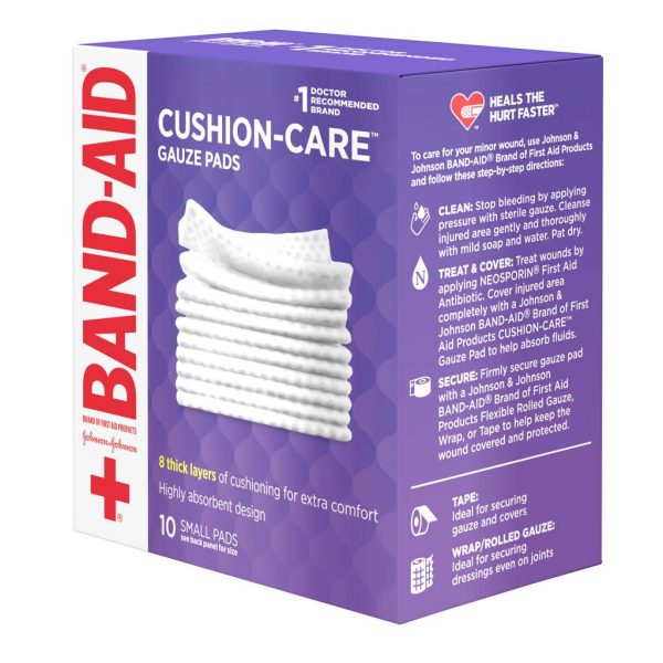 BAND-AID® Brand CUSHION-CARE™ Gauze Pads 2in x 2in (10 count) Cheap