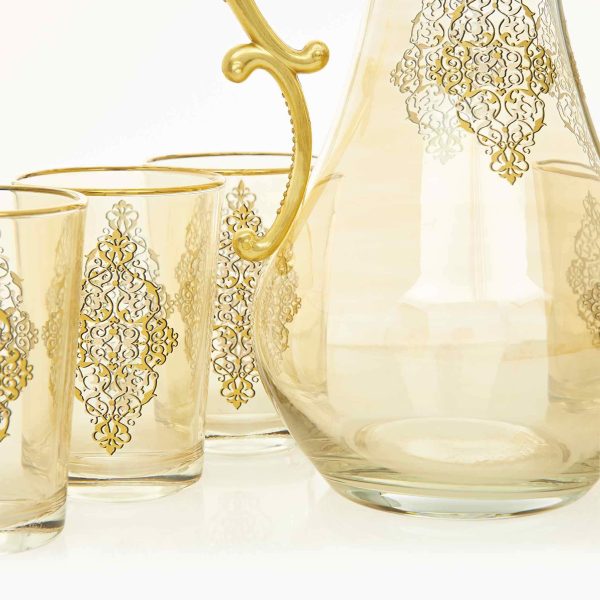 Gilded Gold Filigree Turkish Water Serving Set For Cheap - Image 3