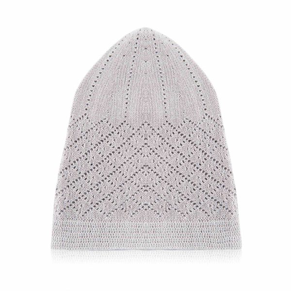 Classic Grey Knitted Kufi Cap - Full size Online - Image 3