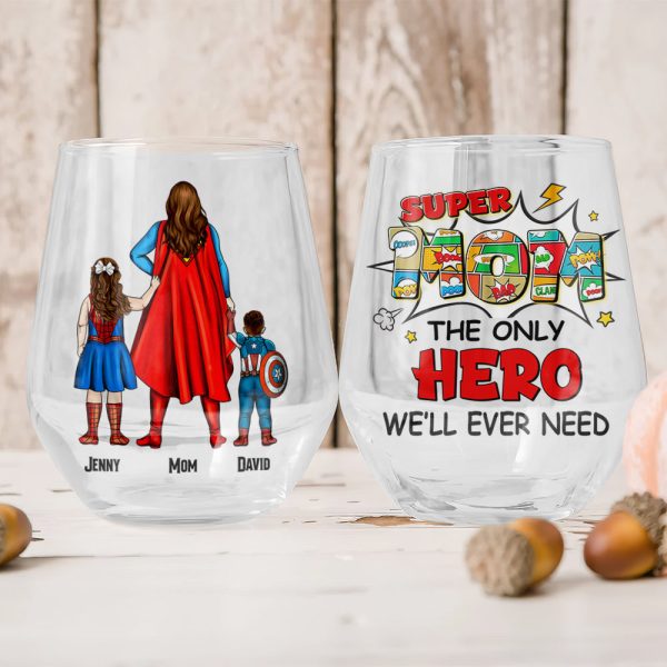 Personalized Gifts For Mom Glass Egg Cup 03ohtn070325pa The Only Hero We ll Ever Need Fashion - Image 2
